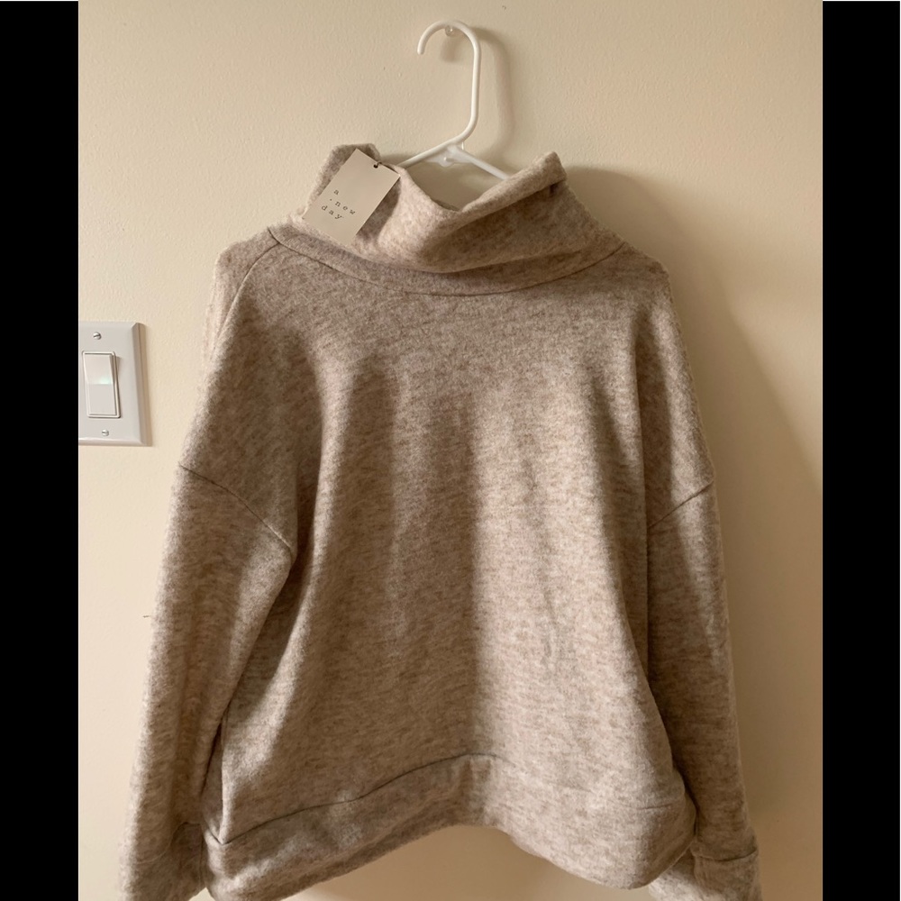Turtle Neck style fleece sweater